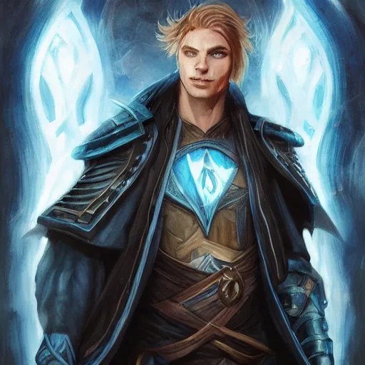 Image similar to jace beleren, mtg, planeswalker, by aleksi briclot