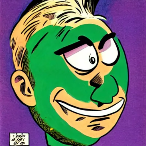 Image similar to eggplant with the face of elon mask, by will eisner,