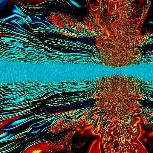 Image similar to melted liquephotographs submerged digitalart