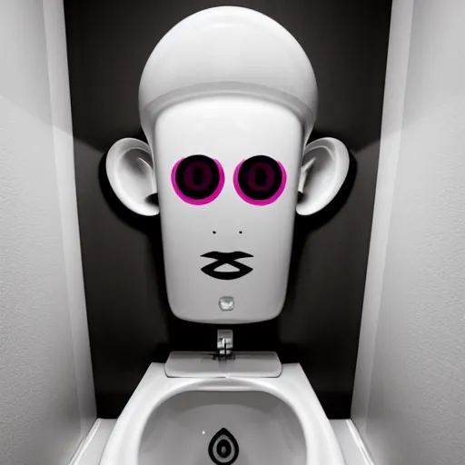 Image similar to toilet with a creepy human face, 4 k