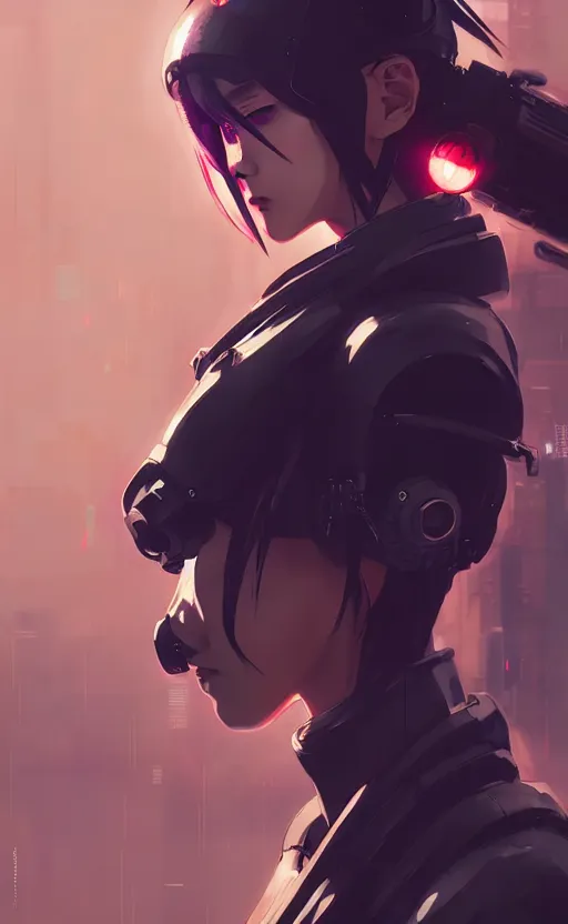 Prompt: cyberpunk anime girl mech, cyberpunk accessory, side view, chill vibe, street night, beautiful face, grafity, arcane, detail, good face, pose model, concept art, in style of yoji shinkawa, pan ren wei, col price, atey ghailan, by greg rutkowski, aesthetic, digital painting, 3 d