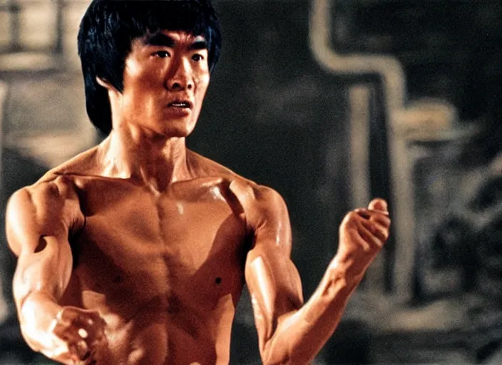 Prompt: a film still of doctor bruce lee in harry potter