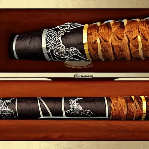 Prompt: digital art of the most rare and quality rich dragon themed cigar set you could ever obtain in a lucid dream, astonishing detail, award winning, fantastic composition, beautiful lighting