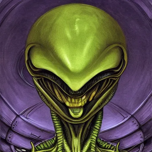 Prompt: alien by rubens