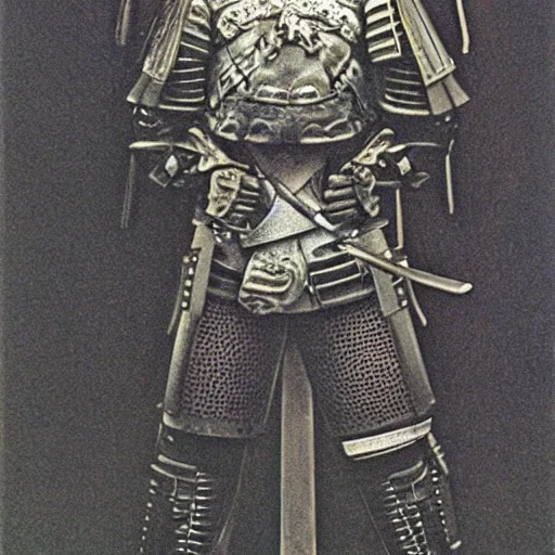 Prompt: a samurai warrior :: H.R. Giger