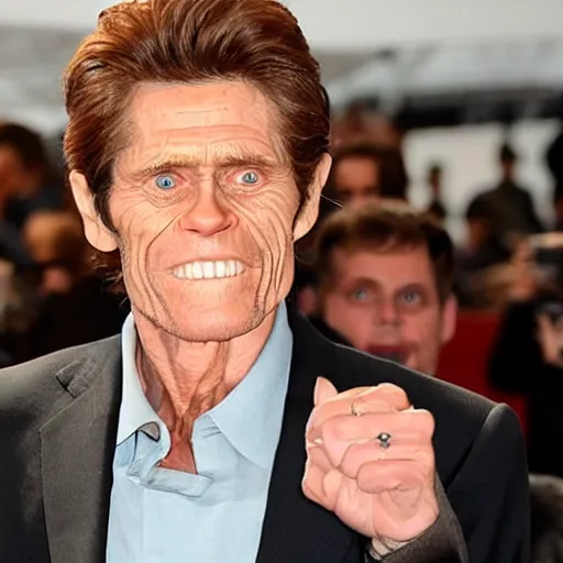 Prompt: Willem Dafoe staring into your soul