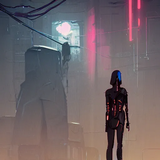 Prompt: dead inside cybernetic anubis made of steel in light armor, by ian pesty and alena aenami and ilya kuvshinov, concept art, matte painting, washed colors,