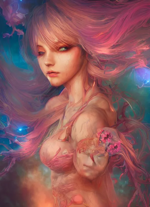 Image similar to dreamscape, female, ross tran, vivid colors, anatomical, highly detailed sculpture, intricate detailed, ommatidia, 8 k, cinematic atmosphere, post - processing