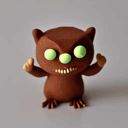 Image similar to cute clay alien beaver