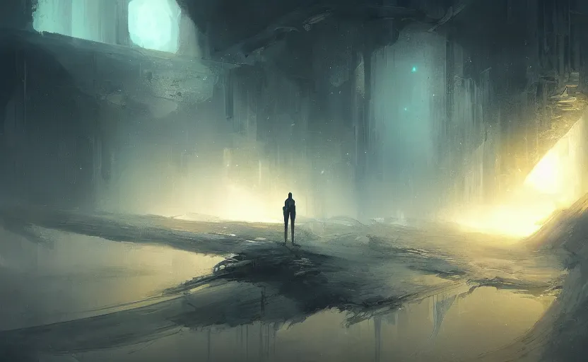 Prompt: A painting of Liminal Space trending on artstation in the style of Greg Rutkowski