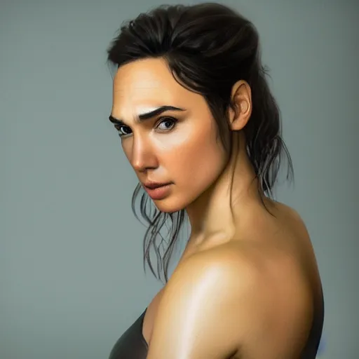 Image similar to German Gal Gadot, realistic, photo studio, HDR, 8k, trending on artstation