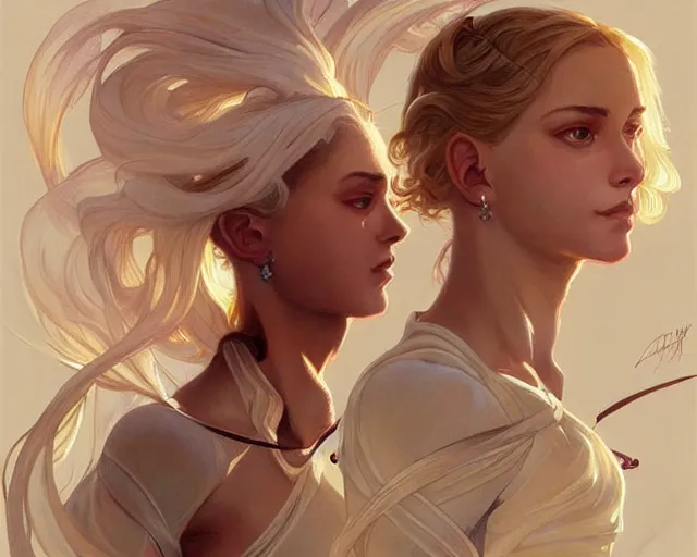 Prompt: a crowd of blonde clone jump suit, vivid eyes, real life skin, intricate, elegant, highly detailed, artstation, concept art, smooth, sharp focus, art by artgerm and greg rutkowski and alphonse mucha
