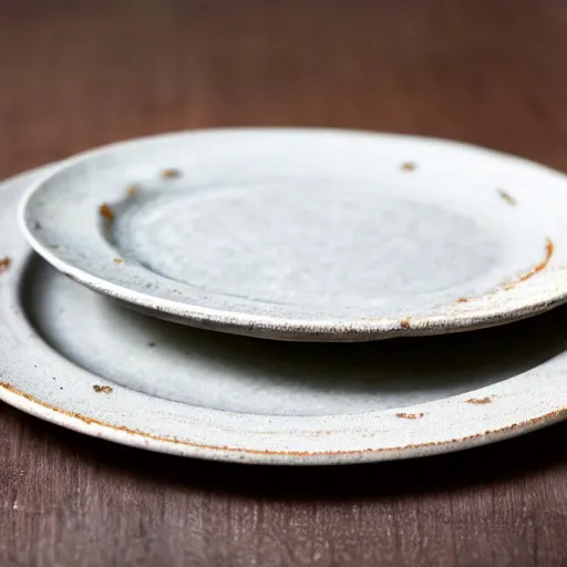 Image similar to stack of plate in wabi - sabi style