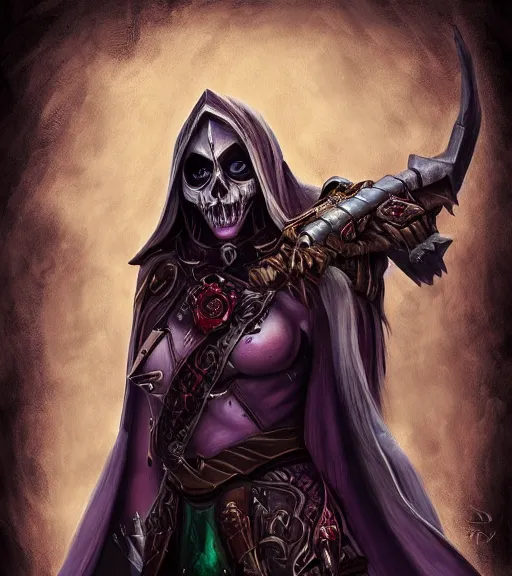 Prompt: sylvanas windrunner, cinematic flavor, rich decaying colors!, digital painting, skull liminal void background, a real picture taken by Daniel Dos Santos