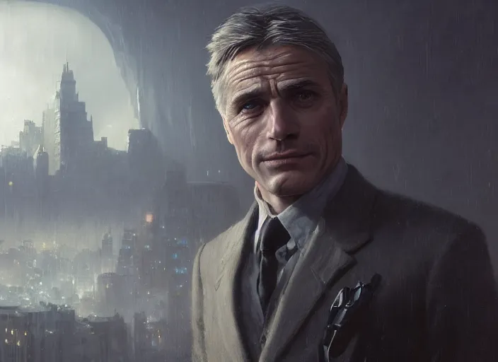 Prompt: highly detailed portrait of an aged christoph waltz as bruce wayne, in batman, stephen bliss, 8 k, unreal engine, fantasy art by greg rutkowski, loish, rhads, ferdinand knab, makoto shinkai and lois van baarle, ilya kuvshinov, rossdraws, tom bagshaw, global illumination, radiant light, detailed and intricate environment