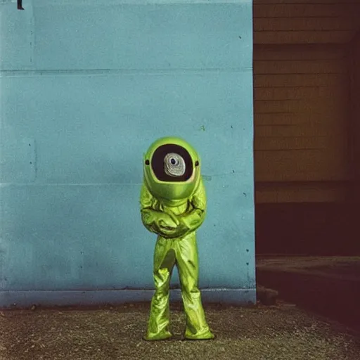 Image similar to “alien invasion photography, various subjects, cinestill 800t, in the style of William eggleston”