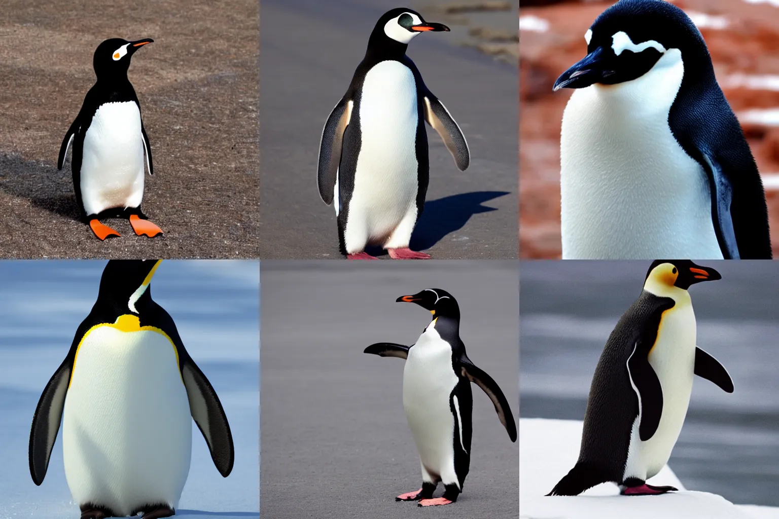 Prompt: a penguin with long fur