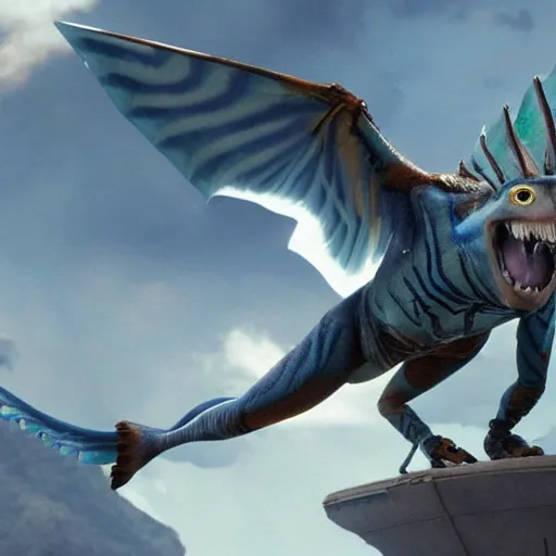 Prompt: flying creature from james cameron's avatar