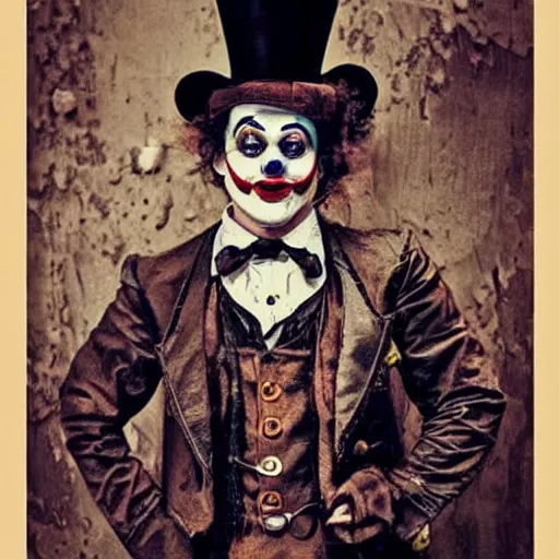 Image similar to steampunk clown