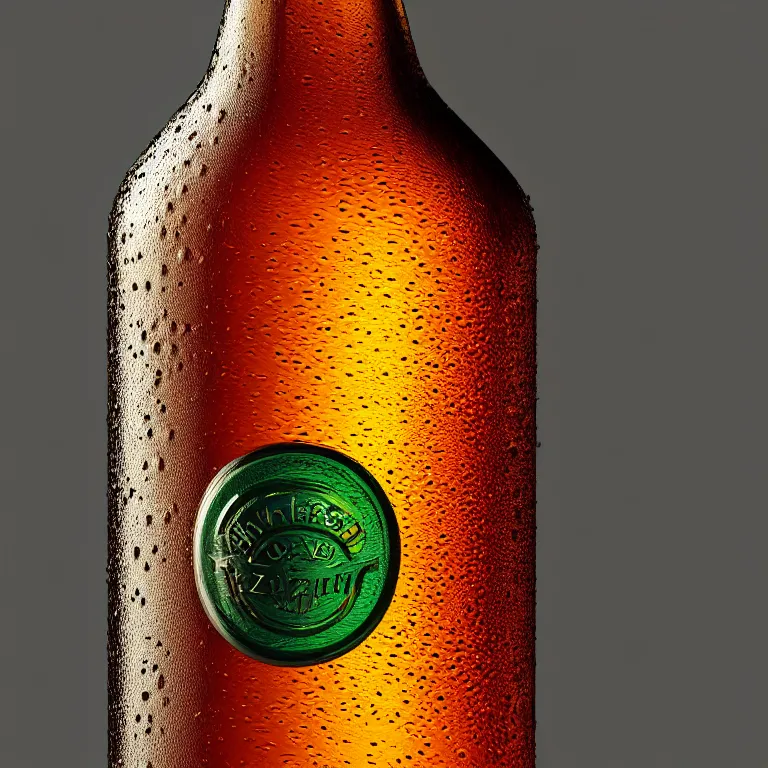 Prompt: beautiful colorful beer bottle, concept art, 3 d render in octane, zbrush, perfect composition, beautiful detailed intricate insanely detailed octane render trending on artstation, 8 k artistic photography, photorealistic, soft natural volumetric cinematic perfect light, chiaroscuro, award - winning photograph, masterpiece, studio photography, product photo