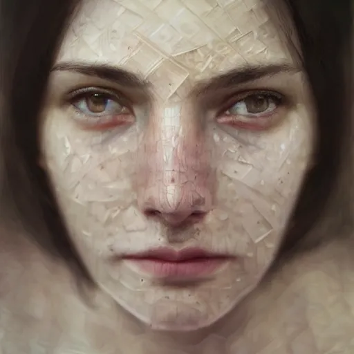 Prompt: cinematic minecraft, intricate, elegant, by alyssa monks, highly detailed, non symmetrical facial expression, fine details, masterpiece, trending on artstation