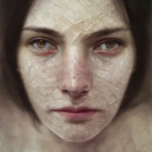 Image similar to cinematic minecraft, intricate, elegant, by alyssa monks, highly detailed, non symmetrical facial expression, fine details, masterpiece, trending on artstation