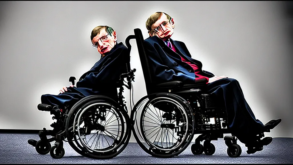 Prompt: stephen hawking in a marathon, professional photography, realistic, detailed, photorealistic