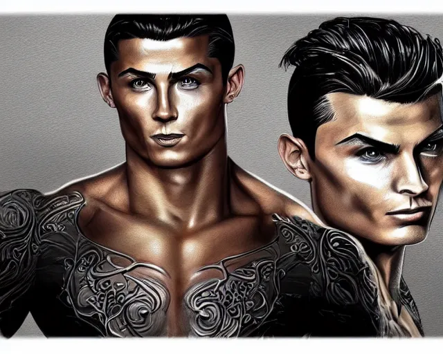 Prompt: A strong magician who looks like cristiano ronaldo, fantasy art, in the style of tony start, illustration, epic, fantasy, intricate, elgant, amazing detail, digital painting, artstation, concept art, smooth, sharp focus