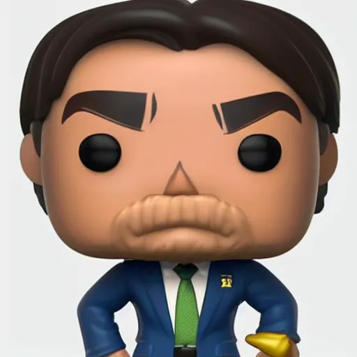 Image similar to jair bolsonaro as funko pop toy, 4 k, very detailed face,