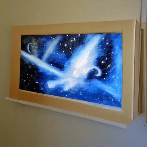 Prompt: space heaven painting