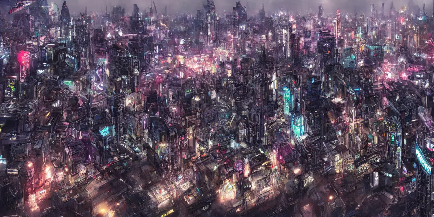 Image similar to london city skyline cyberpunk, hyper detailed, concept art, award winning concept art