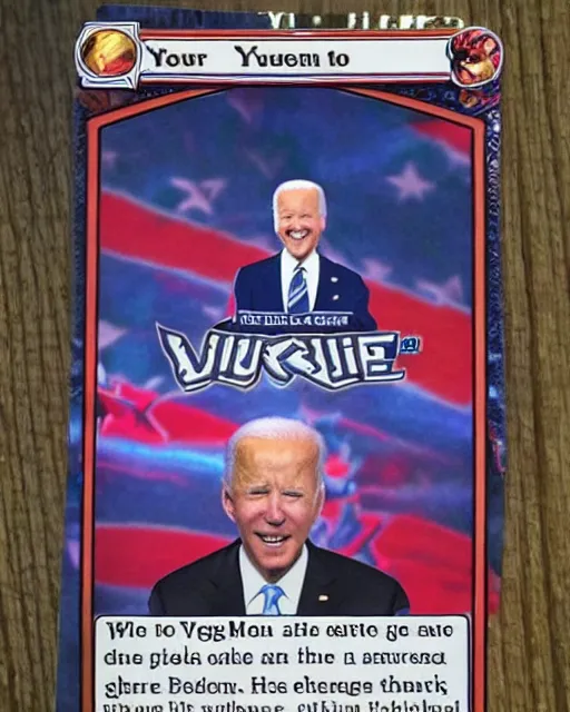 Image similar to biden on yugioh card.