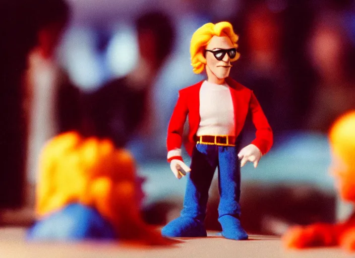 Image similar to 1 9 8 0 s cinematic screenshot cinestill portrait of a stop motion claymation film starring the xmen, shallow depth of field, 1 8 mm, f 1. 8