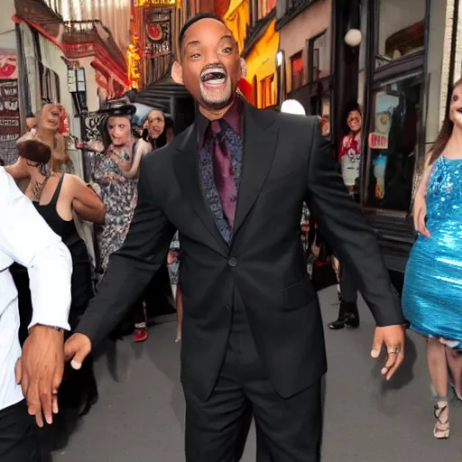 Image similar to Will Smith is dancing in a cabaret