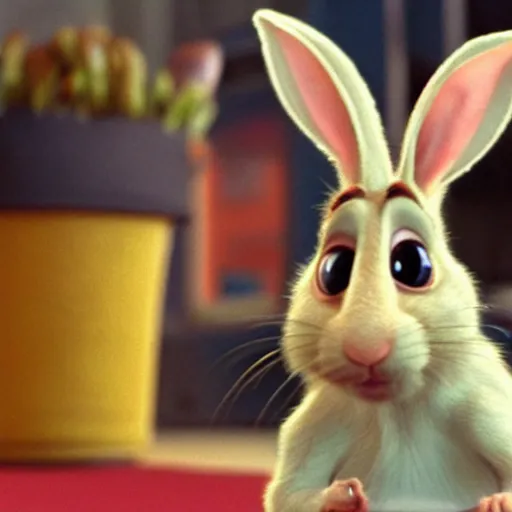Prompt: a rabbit in the movie ratatouille