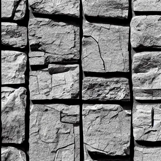 Image similar to “stone material, cracked, stylized with no shadows”