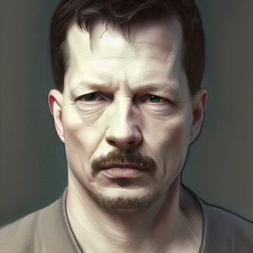 Prompt: portrait painting of gary ridgway, ultra realistic, concept art, intricate details, eerie, highly detailed, photorealistic, octane render, 8 k, unreal engine. art by artgerm and greg rutkowski and alphonse mucha