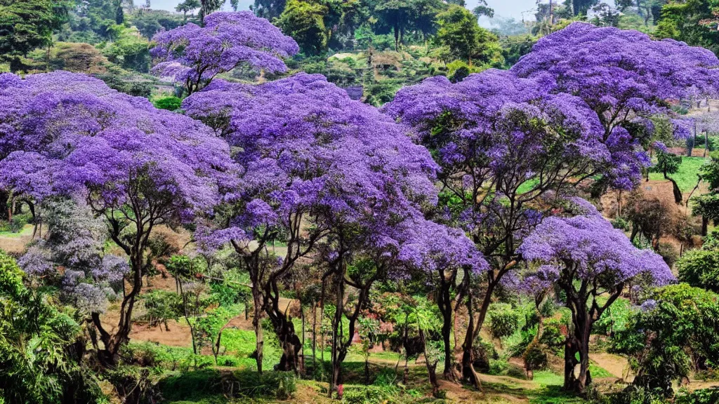 Image similar to jacaranda trees in kathmandu valley