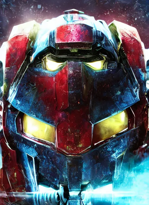 Prompt: Robot Face, Looking Left, Optimus Prime, Power Ranger, Pacific Rim, Judge Dredd, Half Face, Samus Aran, Colorful, Low saturated colors, Godrays, Hood, Black Hood, Neon Visor, Neon Eyes, Lights, Diffused lighting, Space Background, Human Jaw, Mouth, Half Helmet, Visor, Bust, Concept Art, Samurai Helmet, Kabuto, Rhino Beetle, Iron Man, Darth Revan, Storm Trooper, Helmet, Dredd, Karl Urban, Sylvester Stallone, Profile, High Detail, 2D art, Artstation, Neon lights, Sci-fi, Space suit, Luis Nieves Sr, Makoto Kano, Metroid