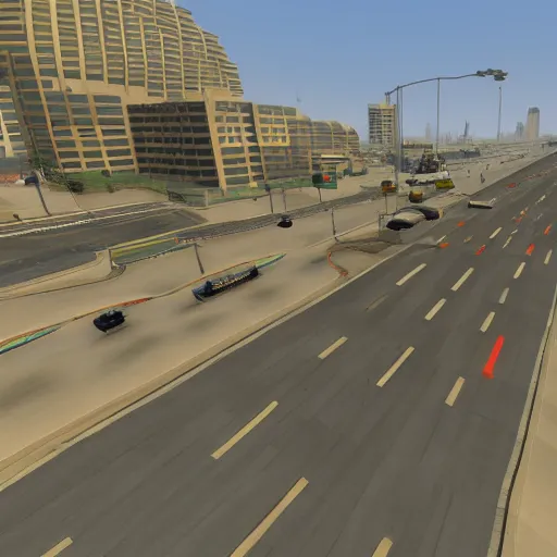 Image similar to gta : dubai, path traced