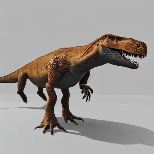 Prompt: “A 3D render of a Dinosaur wearing VR glasses, high quality, studio lighting”