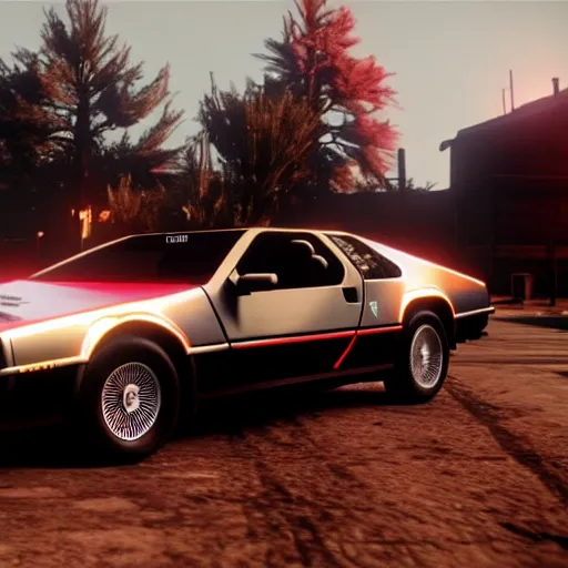 Image similar to dmc 1 2 delorean in red dead redemption 2