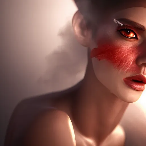 Prompt: smoke dancer, highly detailed, photorealistic portrait, bright studio setting, studio lighting, crisp quality and light reflections, unreal engine 5 quality render