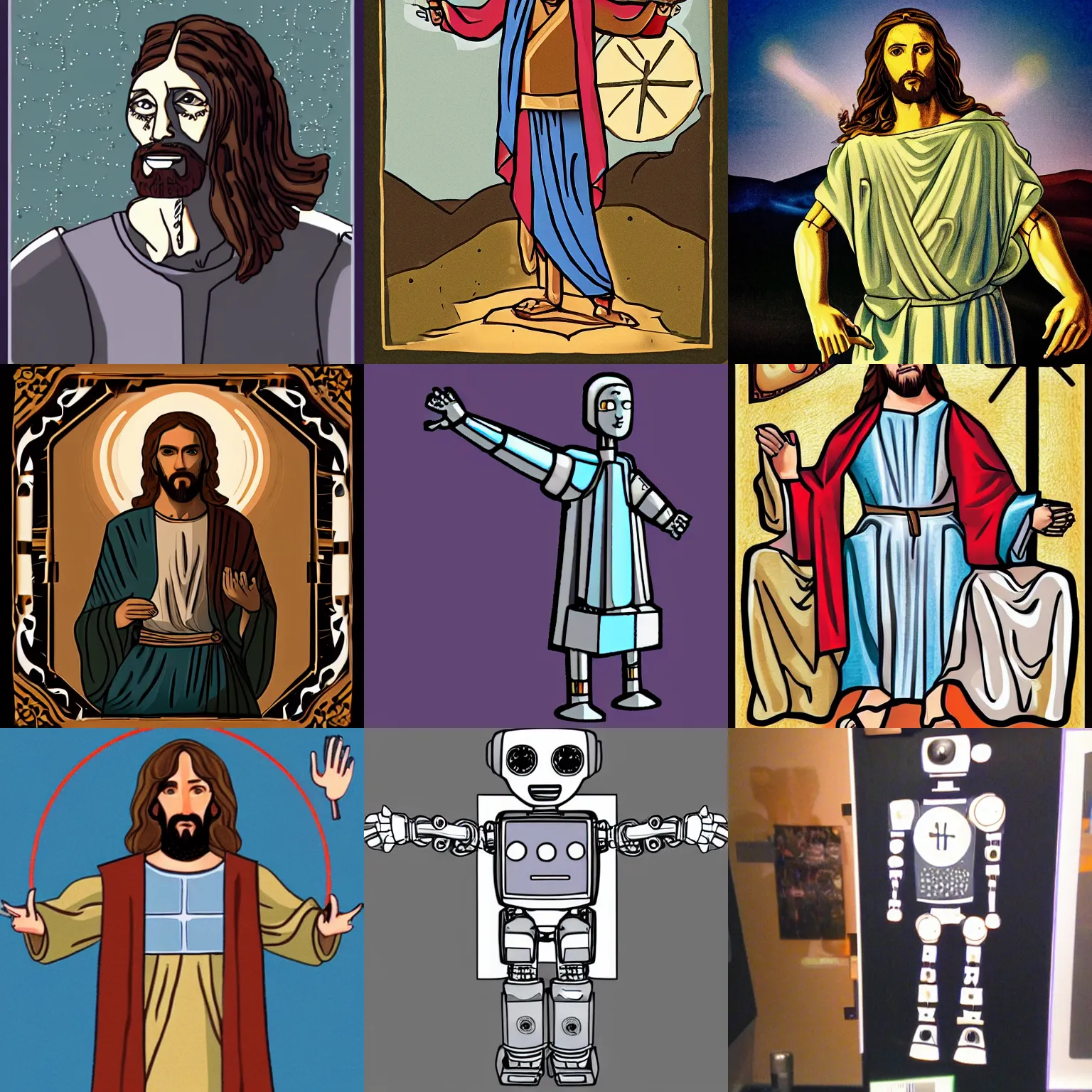 Prompt: jesus as a robot