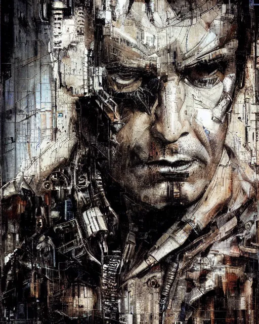 Image similar to photo of lieutenant columbo as a cyborg, advanced technology, cyberpunk, city, scifi, moody, atmosphere, 8 k high definition, insanely detailed, intricate, by guy denning, mark brooks