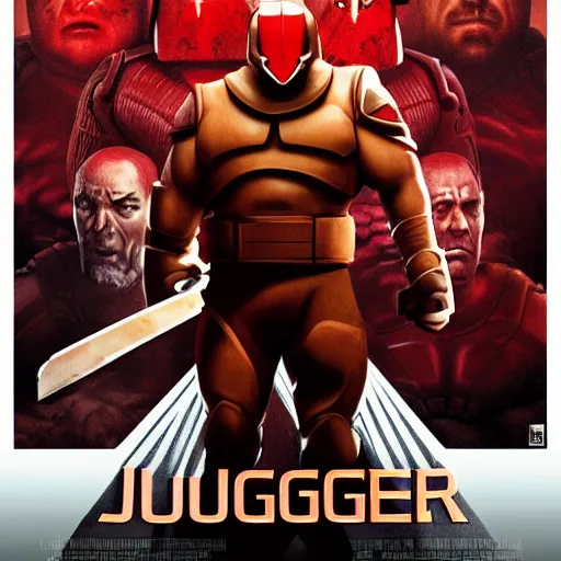 Prompt: juggernaut movie poster. hyperdetailed photorealism, meme worthy