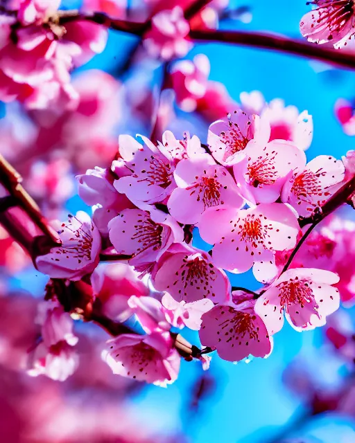 Image similar to highly stylized low brow gooey cherry blossoms charlie immer soft daylight 8k high angle shallow depth of field