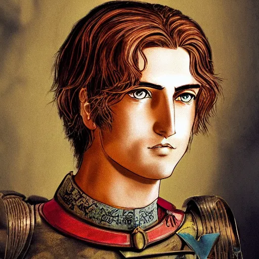 Image similar to portrait of alexander the great with a smug face, illustration by hayao miyazaki, vivid colors, extremely detailed, hd, 8 k, artstation