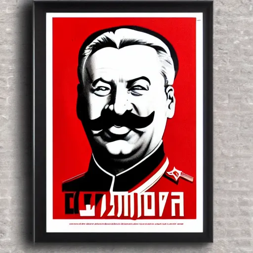 Prompt: communist clown portrait, soviet propaganda style, poster, stalin