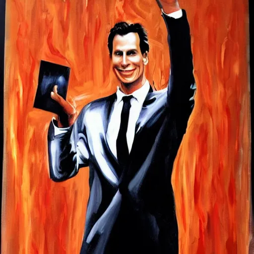 Image similar to patrick bateman, rennaisance painting